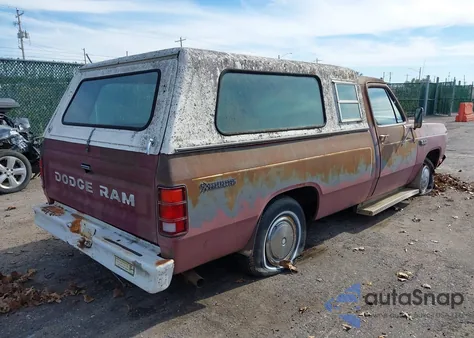 1982 Dodge D-Series D150 из США, поврежденный, VIN 1B7FD14P6CS269172